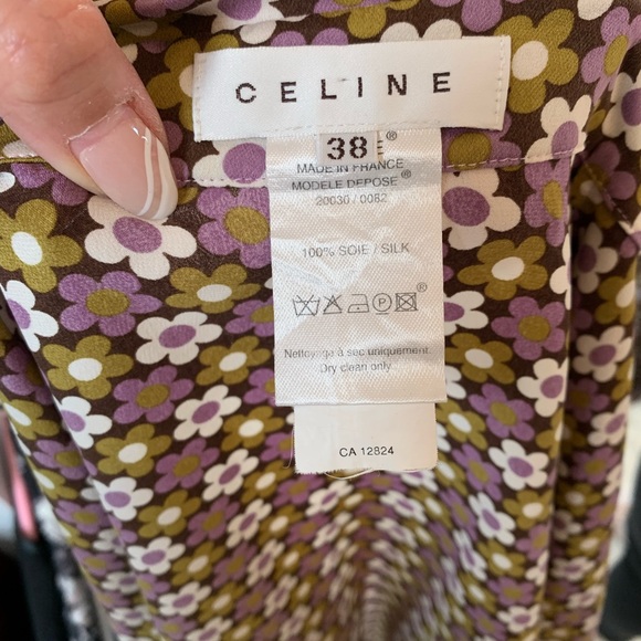 Celine floral silk button up blouse - Picture 3 of 5